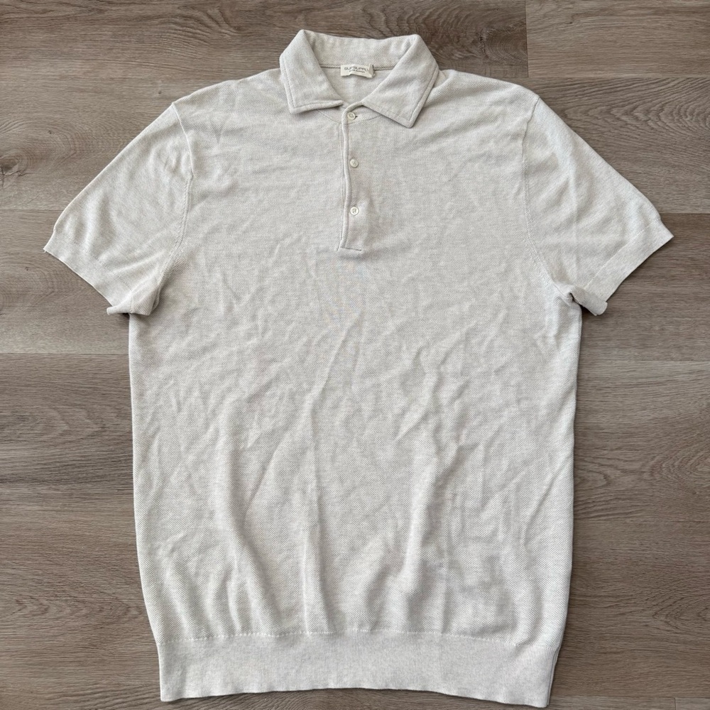 Suitsupply Light Beige Short-Sleeve Polo Shirt